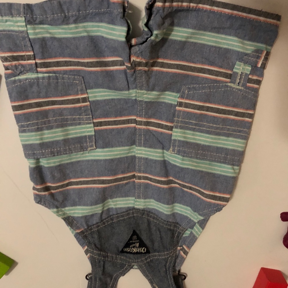 Oshkosh overall shorts for baby boy